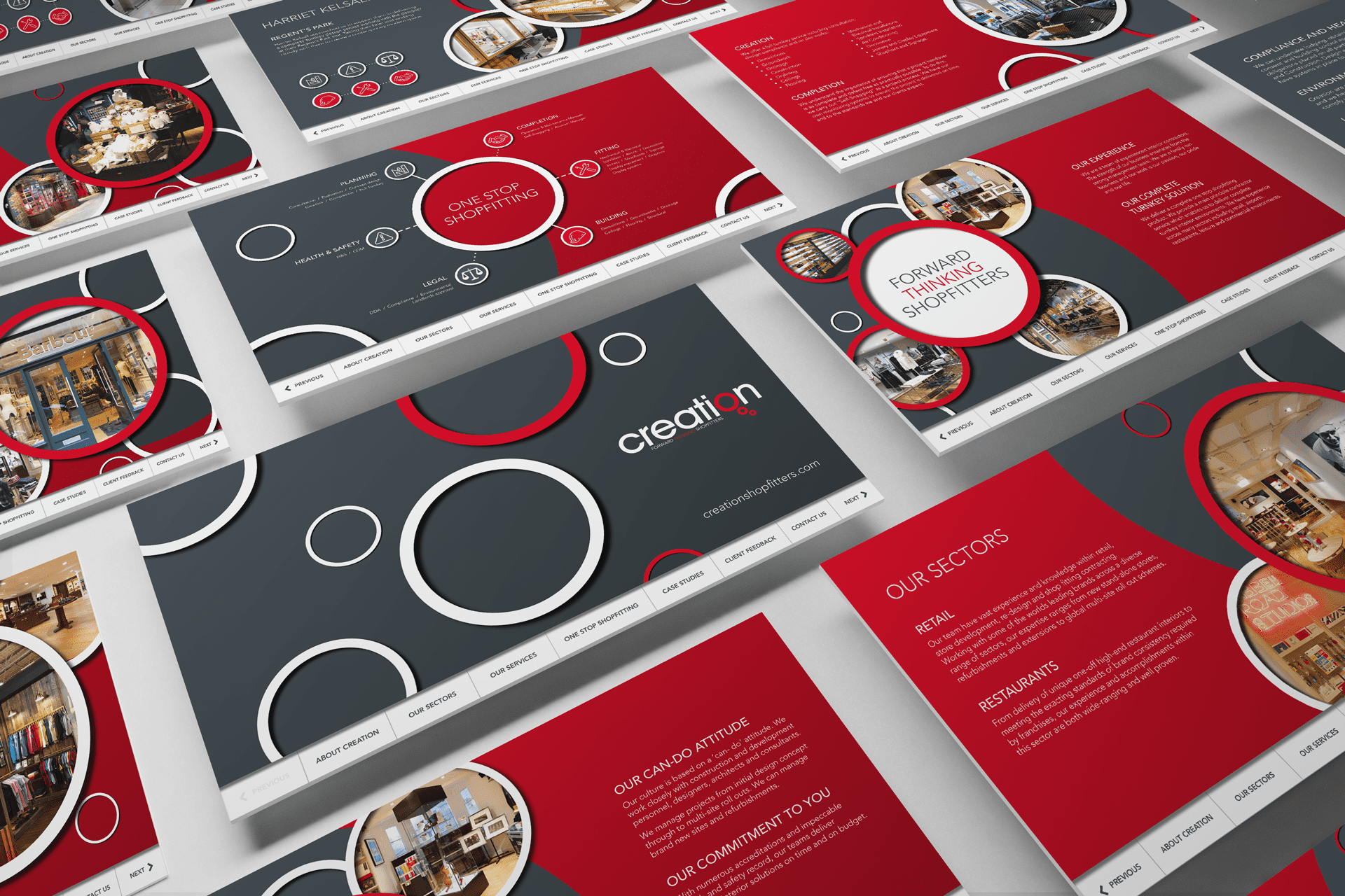 New Sales Brochure and Website Case Studies for Creation Shopfitters